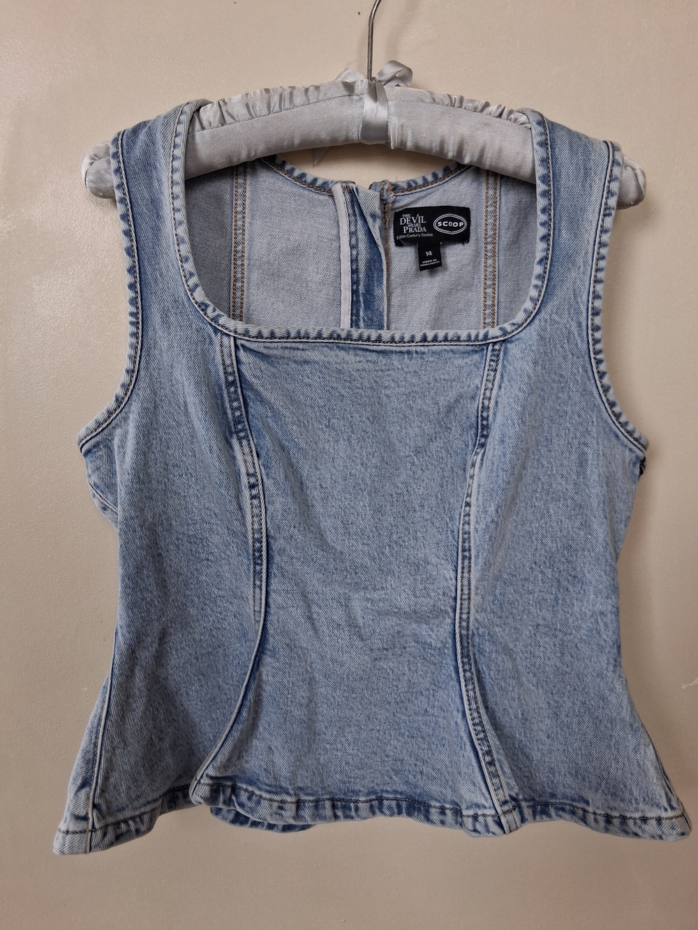 DEVI Denim Light Blue Scoop-Neck Tank Top